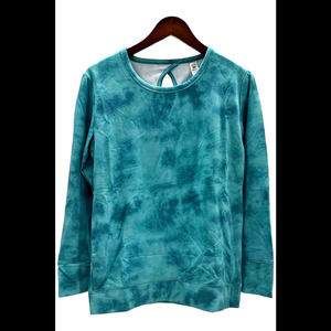 Fit 4 All by Carrie Wightman Tye-Dye Teardrop Back Pullover Turquoise - Regular